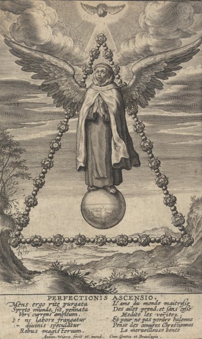 Perfectionis Ascensio, z Żywotu św. Jana od Krzyża, 1622-24. autorstwa Anton Wierix