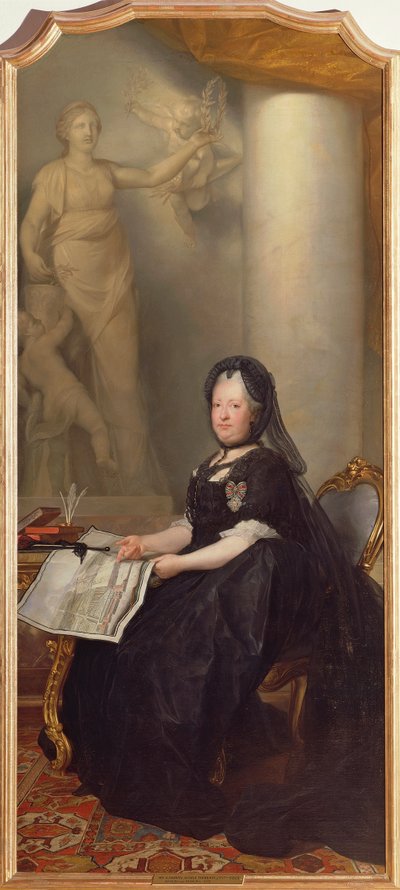 Pyhän Rooman valtakunnan keisarinna Maria Teresan muotokuva autorstwa Anton von Maron