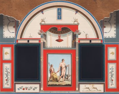Malowidło ścienne rzymskiego domu na terenie Villa Negroni w Rzymie, Adonis z młodym mężczyzną. 1779 autorstwa Anton von Maron