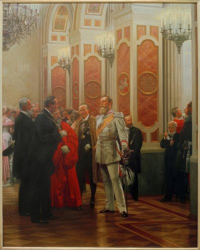 Fryderyka III. na piłce kortowej / Werner autorstwa Anton Alexander von Werner