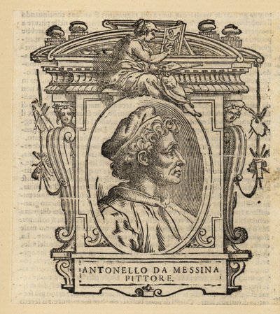 Portret Antoniego Mesyńskiego, włoskiego malarza z Mesyny na Sycylii, włoskiego renesansu, około 1430-1479 autorstwa Antonello da (after) Messina