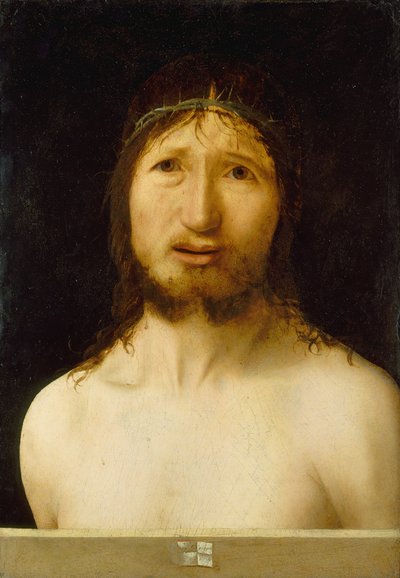 Chrystus ukoronowany cierniem. autorstwa Antonello da Messina
