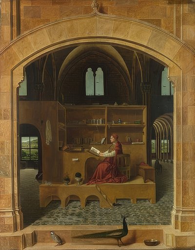 Św. Hieronim w sprawie. Około 1475 autorstwa Antonello da Messina
