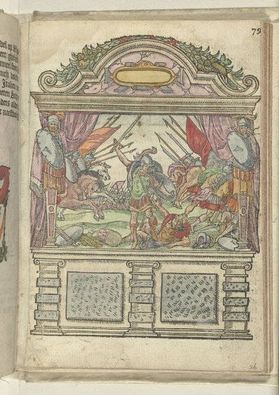 Scena alegoryczna na scenie na rogu Grote Markt, 1578 autorstwa Antoni van Leest