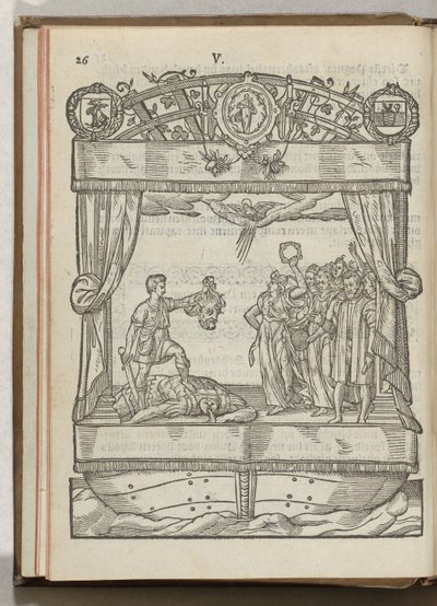 Przedstawiający Mariacransken: Dawid z głową Goliata, 1577 autorstwa Antoni van Leest