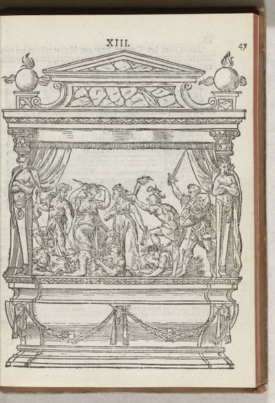 Drugie zdobione rusztowanie ze sceną: książę przegania wojnę i niezgodę, 1577 autorstwa Antoni van Leest