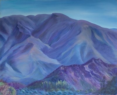 Błękitna Góra, Andaluzja, 2001 (olej na płótnie) autorstwa Antonia Myatt