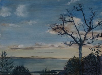 Ditcheat Hill, Somerset, 2019 (olej na płótnie) autorstwa Antonia Myatt