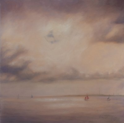 Rodzina łodzi, 2014 (olej na płótnie) autorstwa Antonia Myatt