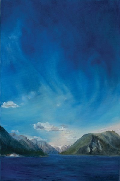 Fiordy Norwegii, 2011 (olej na płótnie) autorstwa Antonia Myatt
