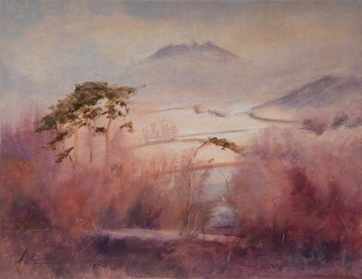 Frozen Valley, Somerset, 2023 (öljy kankaalle) kiillotusaine autorstwa Antonia Myatt