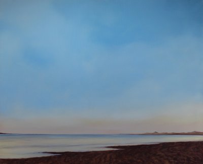 Plaża Instow, Odpływ, ok. 2008 (olej na płótnie) autorstwa Antonia Myatt