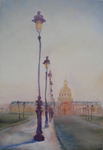 Latarnia przed kościołem kopułowym, 2010 autorstwa Antonia Myatt