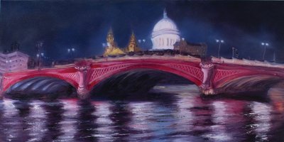 Św. Pawła, Most Blackfriars, 2013 (olej na płótnie) autorstwa Antonia Myatt