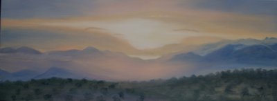Wschód słońca nad Sierra Nevada, 2014 autorstwa Antonia Myatt