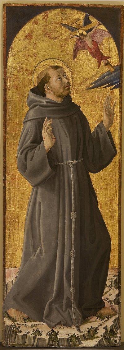 Saint Francois - Święty Franciszek z Asyżu par Romano, Antoniazzo (1430 / 35-1508). Olej na drewnie, format: 173x61,5, Muzeum Miejskie, Rieti autorstwa Antoniazzo Romano