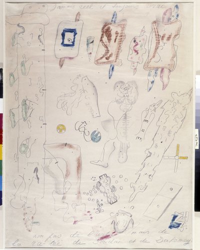 Nigdy prawdziwe i zawsze prawdziwe - styczeń 1945 (dessin) autorstwa Antonin Artaud
