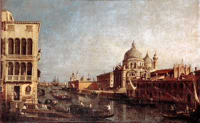 Widok kościoła Salute w Wenecji Obraz warsztatu Giovanniego Antonio Canal dit il Canaletto (1697-1768) 1740-1750 Nd. 48x74 cm venise museo Correr autorstwa Antonio (studio of) Canaletto