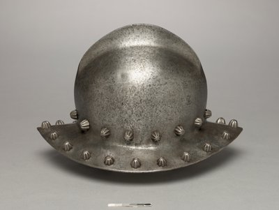 Kapelusz wojenny lub kapelusz czajnika, ok. 1475-1500 (stal) autorstwa Antonio (workshop of) Missaglia