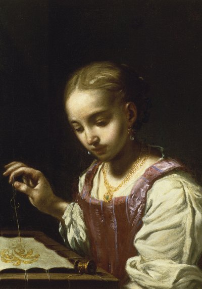 Dziewczyna do szycia autorstwa Antonio Amorosi