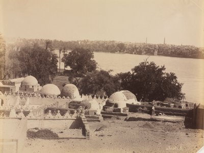 Asjut, Widok z góry, ok. godz. 1870-1880. autorstwa Antonio Beato