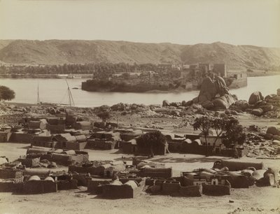 Philae, widok od południa autorstwa Antonio Beato