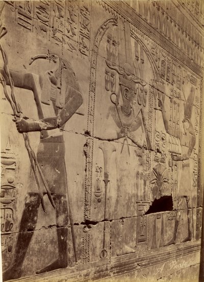 Relief przedstawiający oczyszczenie Setiego I, Abydos autorstwa Antonio Beato