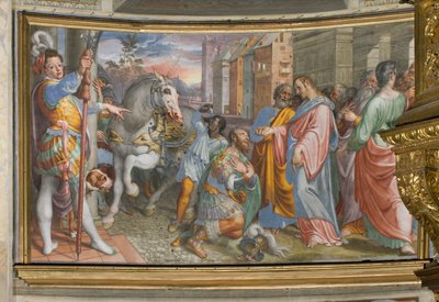 Apsyda, Antonio Campi, Spotkanie Jezusa z setnikiem Cornelio 1582-84 autorstwa Antonio Campi