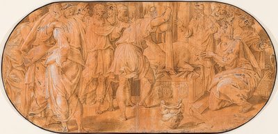 Eliasz składa ofiary w obecności Achaba. około 1557 autorstwa Antonio Campi