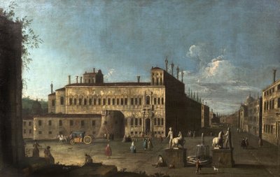 Piazza di Monte Cavallo, Rzym, Włochy autorstwa Giovanni Antonio Canal