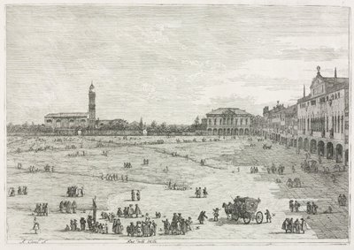 Widoki: Prà della Valle, Padwa, 1735-1746. autorstwa Giovanni Antonio Canal