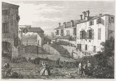Widoki: Śluza na kanale w Dolo autorstwa Antonio Canaletto