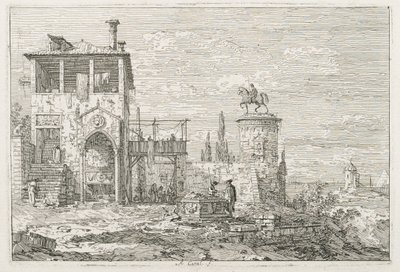 Widoki: Pomnik jeździecki autorstwa Antonio Canaletto
