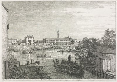 Widoki: Port w Dolo autorstwa Antonio Canaletto