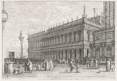 Widoki: Biblioteka, Wenecja autorstwa Antonio Canaletto
