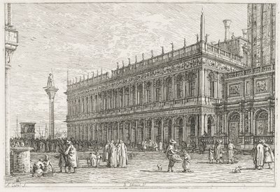 Widoki: Biblioteka, Wenecja, 1735-1746. autorstwa Giovanni Antonio Canal