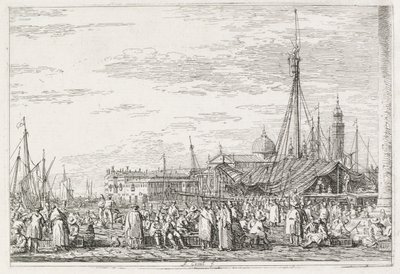 Widoki: Rynek na Molo, 1735-1746. autorstwa Giovanni Antonio Canal