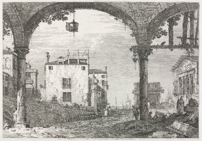 Widoki: Portyk z latarnią autorstwa Antonio Canaletto