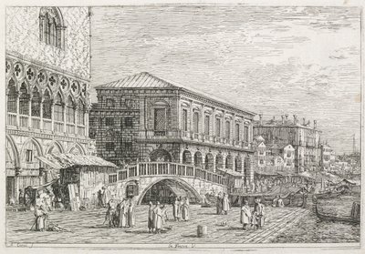 Widoki: Więzienie, Wenecja autorstwa Antonio Canaletto