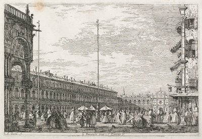Widoki: Pałac Prokuratora i Kościół St. Géminien, Wenecja autorstwa Antonio Canaletto