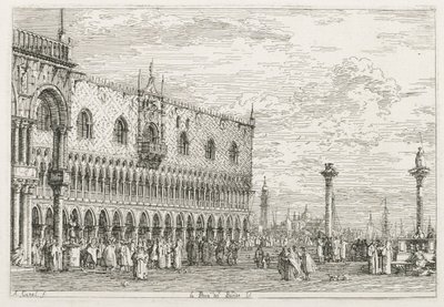 Widoki: Kamień Proklamacji w Wenecji autorstwa Antonio Canaletto