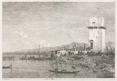 Widoki: Wieża Malghera autorstwa Antonio Canaletto