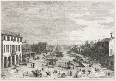 Widoki: Widoki Mestre, miasta w prowincji Wenecja, 1735-1746. autorstwa Giovanni Antonio Canal