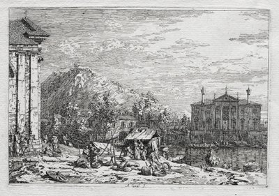 Widoki na Wenecję i okolice: miasto za rzeką autorstwa Antonio Canaletto