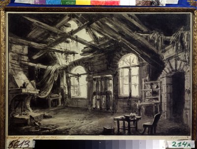 Scenografia do „Trzydziestu lat życia hazardzisty” Victora Henri-Josepha (Henri Joseph) Brahaina Ducange (1783-1833) Akwarela autorstwa Antonio Canoppi (1774-1832) 1822 Państwowe Centralne Muzeum Teatralne Bakhrushin, Moskwa autorstwa Antonio Canoppi