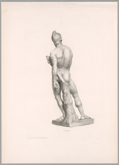 Ajax, widok z tyłu, z Oeuvre de Canova autorstwa Antonio Canova