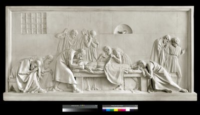 Kryton zamykający oczy Sokratesa, 1790-92 (tynk) autorstwa Antonio Canova