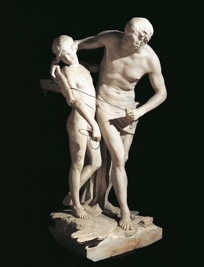 Dedal i Ikar, Antonio Canova (1757-1822), marmurowa rzeźba, wys. 220 cm autorstwa Antonio Canova