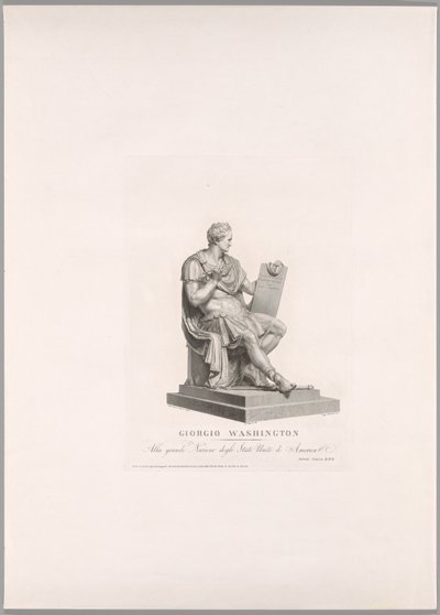 George Washington, widok z przodu, z Oeuvre de Canova autorstwa Antonio Canova