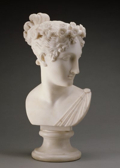 Głowa tancerki, 1820 (marmur) autorstwa Antonio Canova